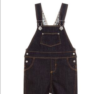 Dark wash denim overall